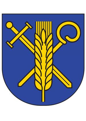 Das Wappen der Ortschaft Ahlum..