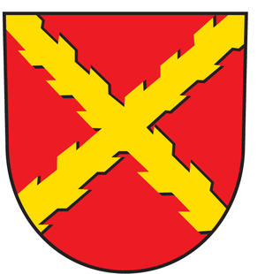 Das Wappen des Ortsteils Groß Stöckheim.