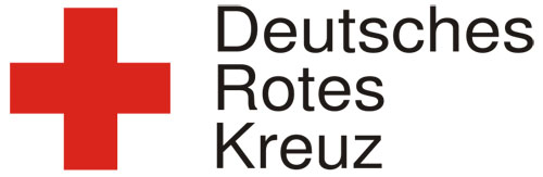 Logo ein rotes Kreuz und Text "Deutsches Rotes Kreuz".