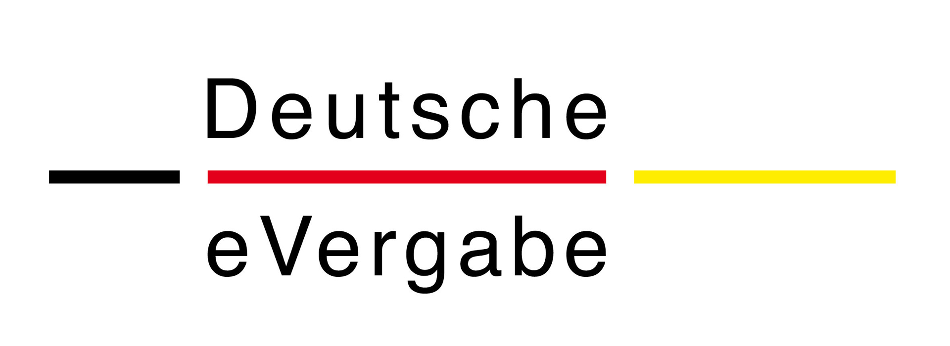 Logo der Deutschen eVergabe mit gleichnamigem Schriftzug.