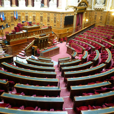 Ein Blick in den Senat, der zweiten Kammer des französischen Parlaments.