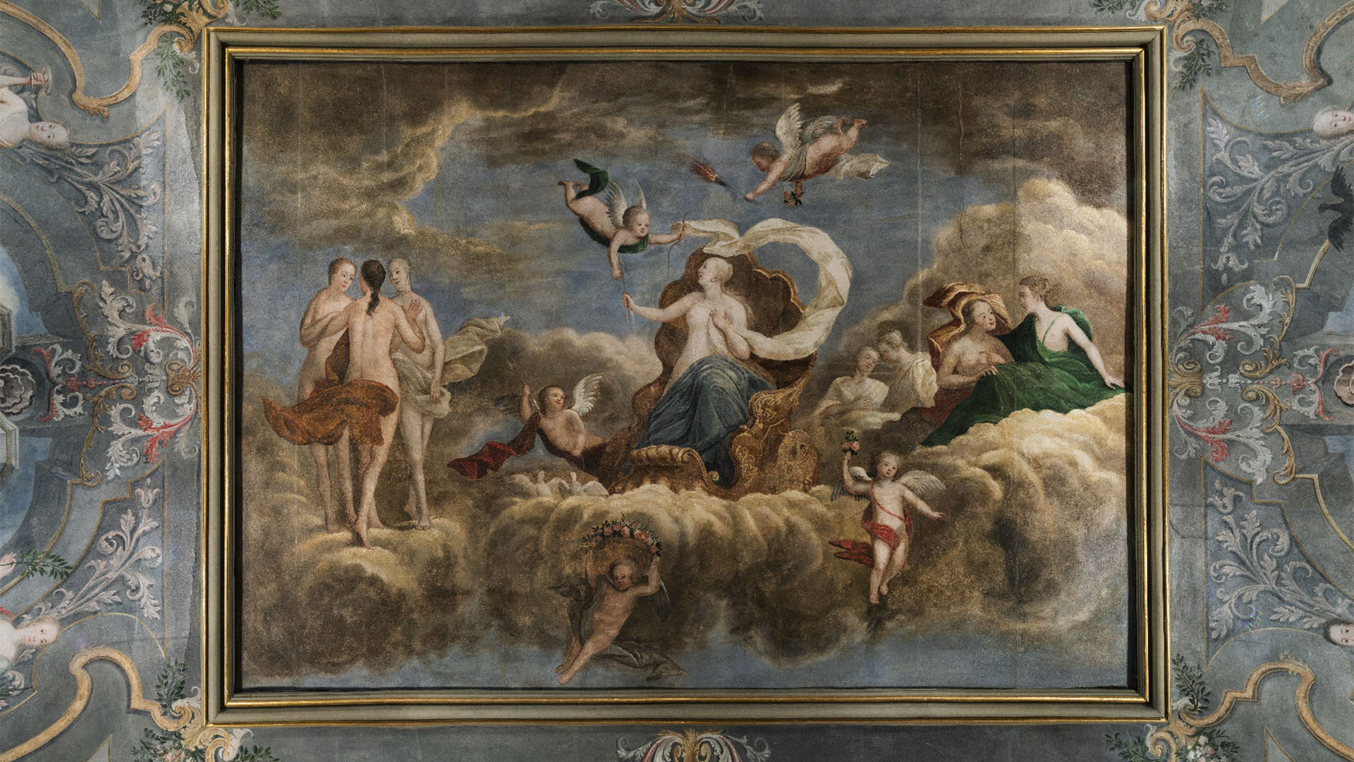 »Der Triumph der Venus«. Deckengemälde des einstigen Herrenhauses von Groß Schwülper. 