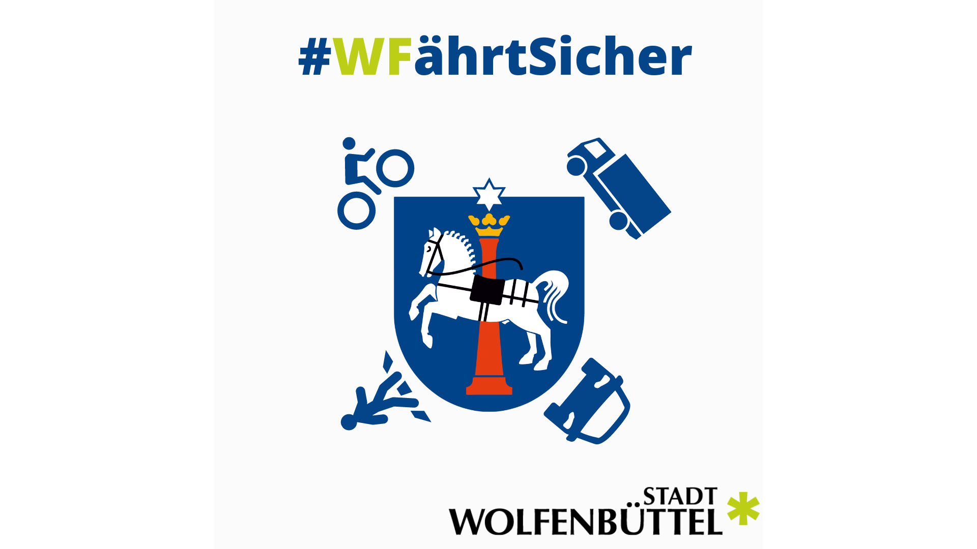 Logo der Verkehrssicherheitskampagne #WFährtSicher