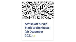 Screenshot eines Navigations-Buttons "Amtsblatt für die Stadt Wolfenbüttel"